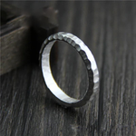 hammered silver ring