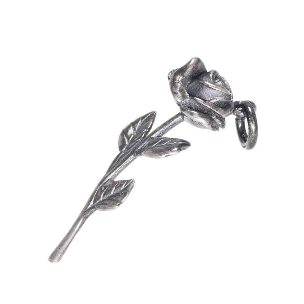 handcrafted 925 silver rose flower jewelry