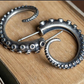 handcrafted sterling silver tentacle earrings detail