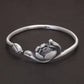 handcrafted vitage adjustable lotus bracelet sterling silver