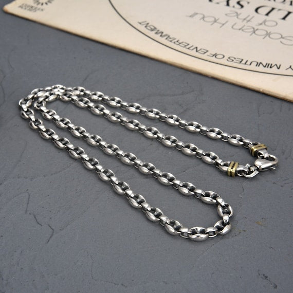 handmade Sterling Silver Mariner Anchor Chain Necklace