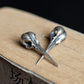 hummingbird skull earrings front