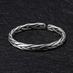 Men's Silver Woven Cuff Bracelet
