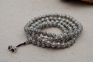 Silver 108 Mala Necklace