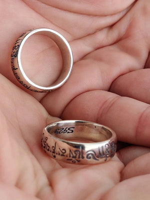 Tibetan Buddhist Ring Couples rings hands