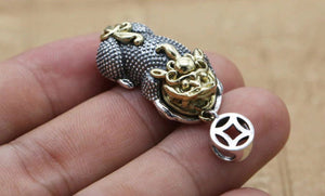 Pixiu Dragon Charm Pendant ~ Sterling Silver