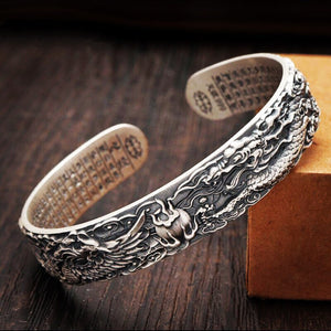 Sterling Silver Phoenix Dragon Bracelet for Men & Women