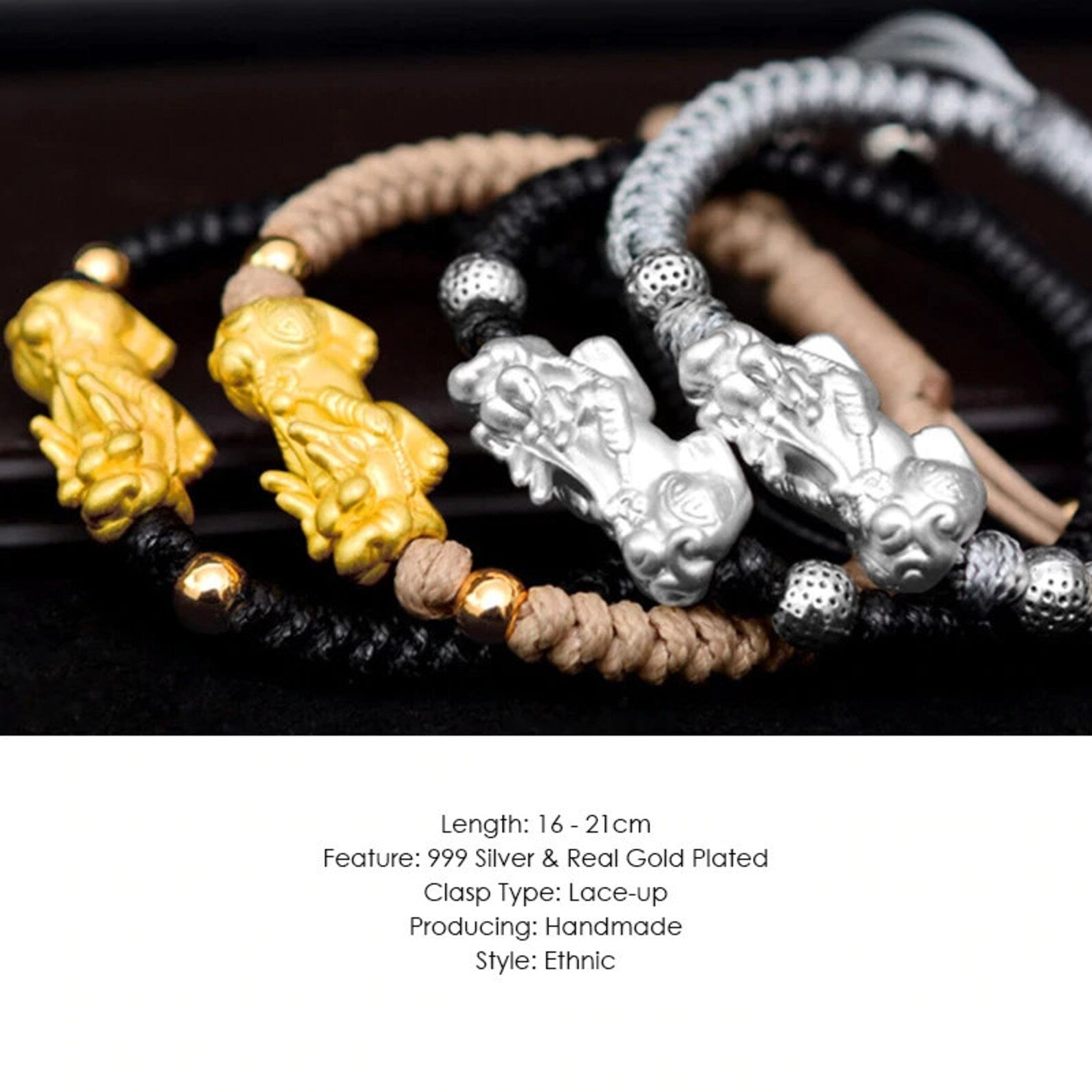 feng shui pixiu bracelet 4 colors