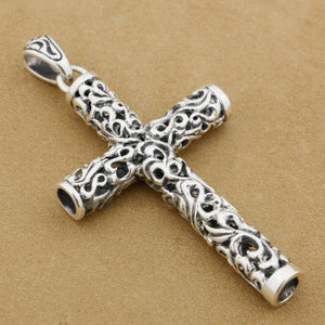 viking cross pendant sterling silver left