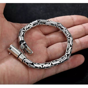 Byzantine Link Chain Bracelet for Men & Women ~ 925 Sterling Silver