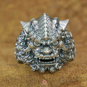 Dragon Pixiu Piyao Ring ~ Sterling Silver Piyao