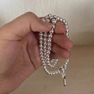 Sterling Silver 108 Mala Necklace