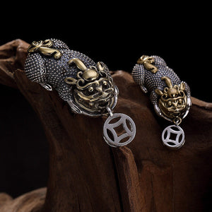 Pixiu Dragon Charm Pendant ~ Sterling Silver