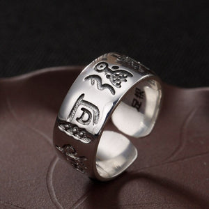 Buddha Ring ~ Sterling Silver ~ Buddhist ring