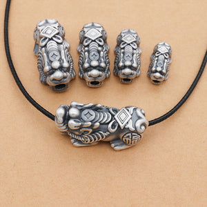 Small Pixiu Dragon Charm Pendant ~ Sterling Silver