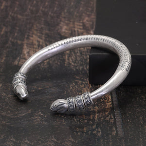 "Heart Sutra" Buddhist Tibetan Bracelet ~ Sterling Silver right