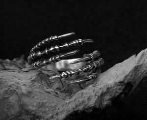 Sterling Silver Dragon Claw Ring main