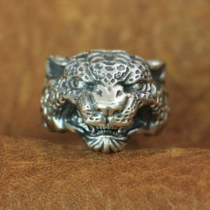 Sterling Silver Leopard Ring, Tiger Ring front