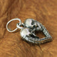 skull pendant,skull heart necklace left