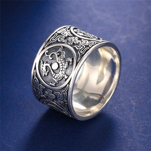 Sterling Silver Dragon Ring main