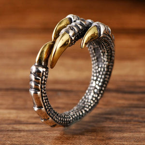Sterling Silver Dragon Claw Ring ~ Raven Claw Ring
