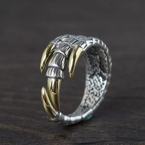 Sterling Silver Dragon Claw ring, Eagle Claw ring, Bird Claw Ring