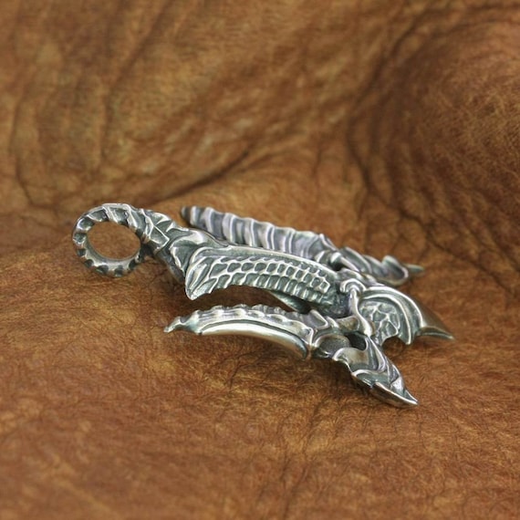 Sterling Silver Neptune's Poseidon Aquaman Trident Pendant Necklace