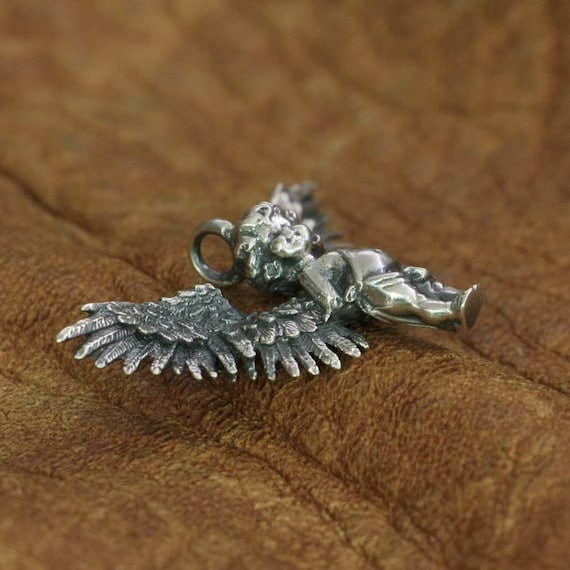 sterling silver Protection angel pendant