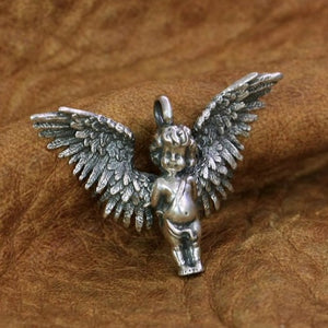 sterling silver angel pendant