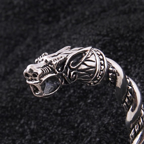  fenrir wolf Viking Bracelet - Sterling Silver 