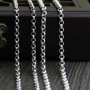 sterling silver rolo chain necklace men