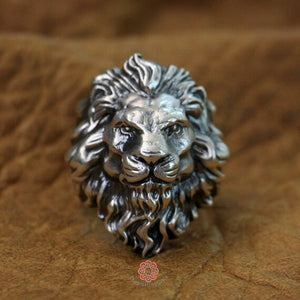 925 Sterling Silver Lion Ring main