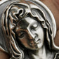 Sterling Silver Virgin Mary Pendant face