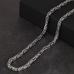 byzantine Chain necklace ~ Viking Necklace Sterling Silver 