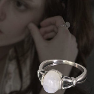 Silver Bella Swan Moonstone Ring ~ Sterling Silver Twilight Ring