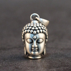 silver buddha pendant charm
