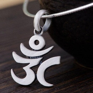 Buddhist OM necklace ~ Sterling Silver