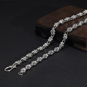 sterling silver skull necklace 