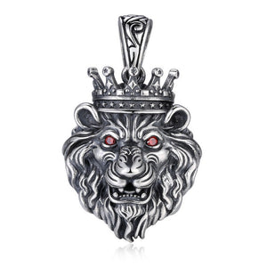 Sterling silver lion pendant silver
