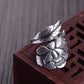 Silver Peony Spoon Ring 