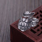 Sterling Silver blooming Peony Spoon Ring  