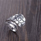 Sterling Silver Peony Spoon Ring 