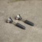 Screw Stud Earrings sterling silver back 