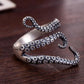 octopus ring sterling silver front