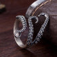 octopus ring sterling silver tentacle ring front