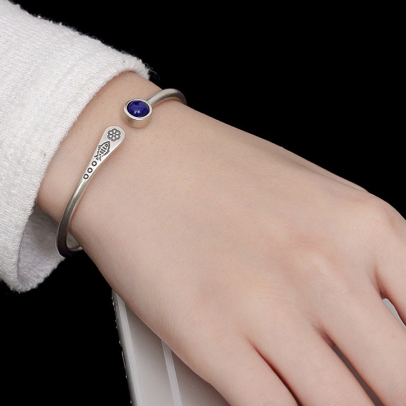 silver Lapis Bracelet