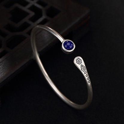 Silver Lapis Lazuli Bracelet