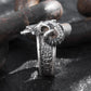 gothic Goat ring sterling silver