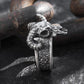 skull ram ring sterling silver