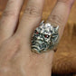 Oni Mask Hannya Ring sterling silver model finger